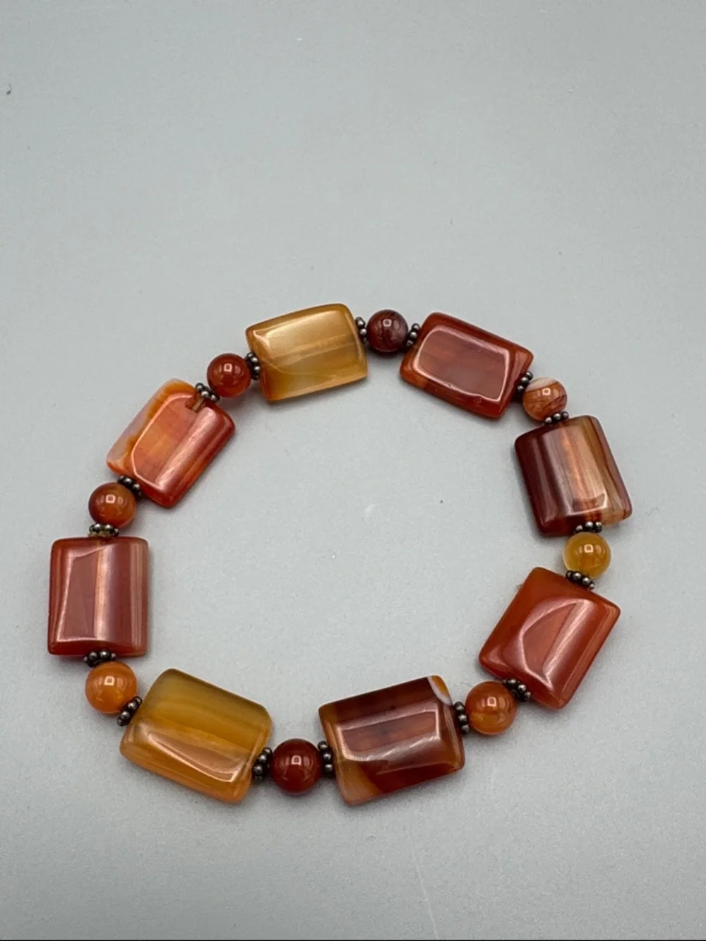 Chunky Carnelian Beaded Bracelet
